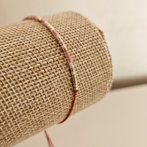 Morsecodearmband koralle-pink Details