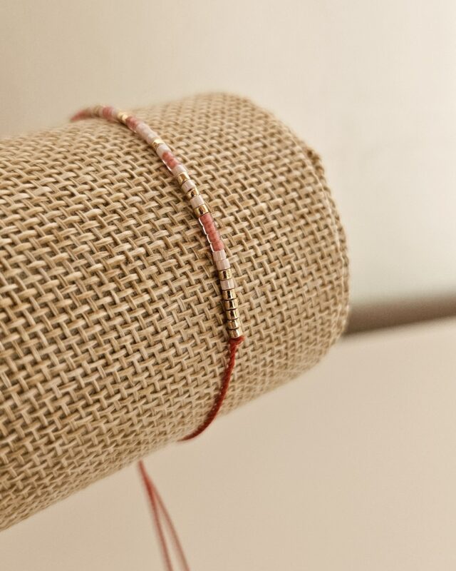 Morsecodearmband koralle-pink Details