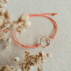 Hexagon-Armband roségold